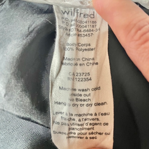 Wilfred Aritzia Allant Cuffed Trouser work Pants, black size 4 - Picture 10 of 10